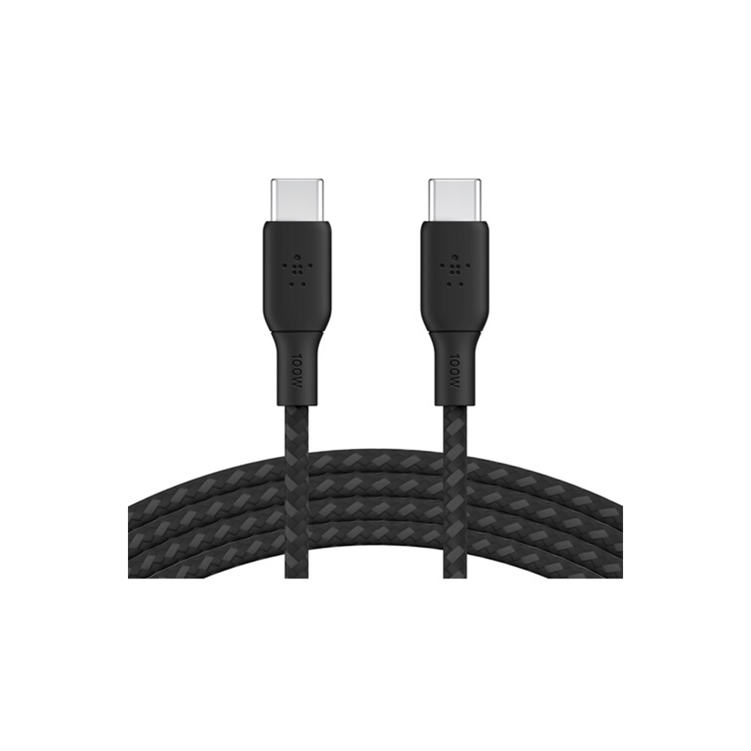 Belkin BoostCharge USB-C Braided Cable 2M - Black in Qatar Belkin BoostCharge USB-C Braided Cable 2M - Black in Qatar